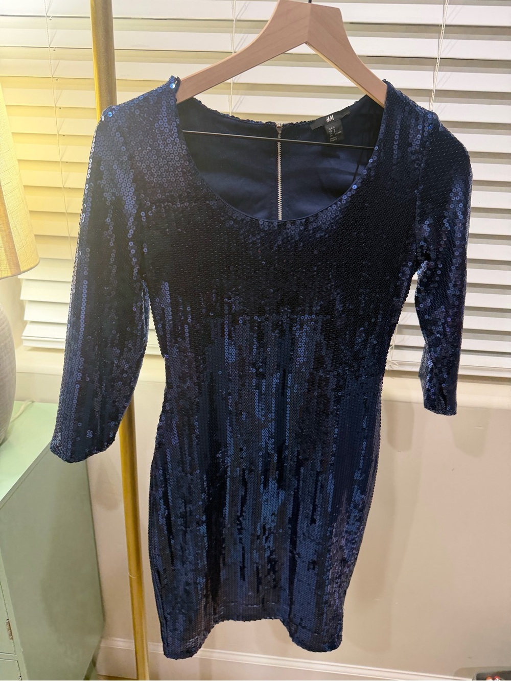 H&M Navy Blue Sequin Mini Dress